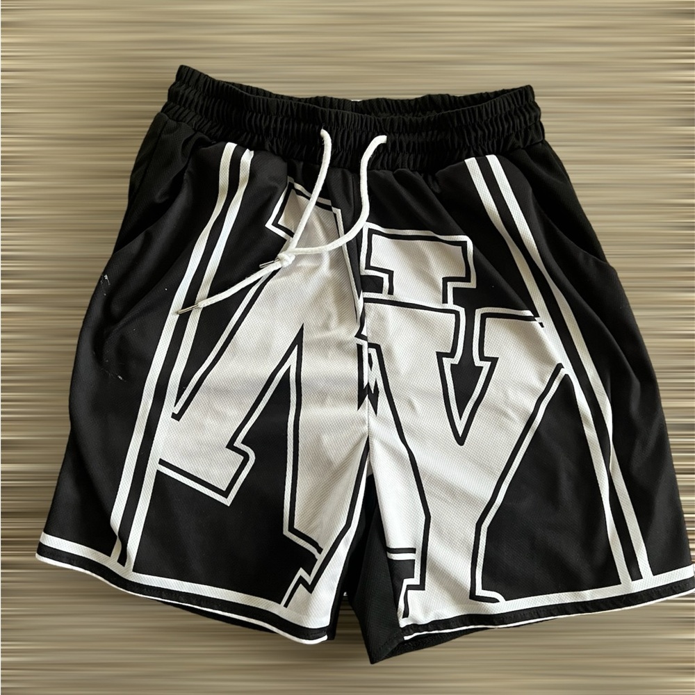 Black & White SHEIN NYC Shorts (New York City.)